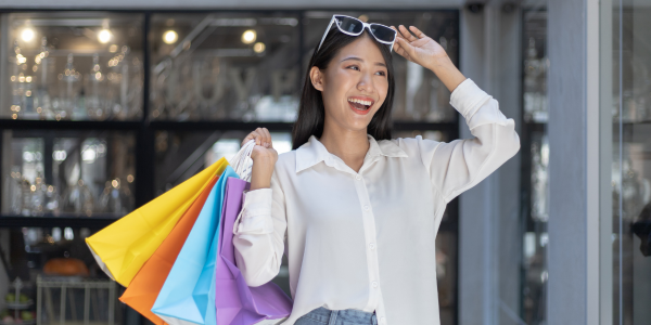 Girl shopping