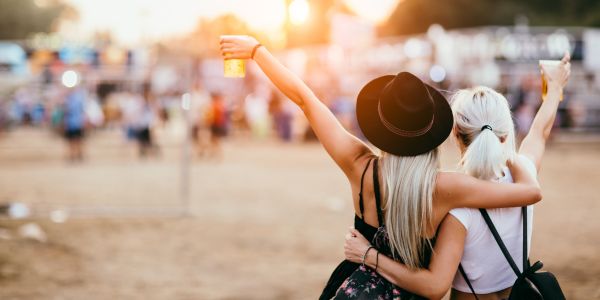 friends at music festival